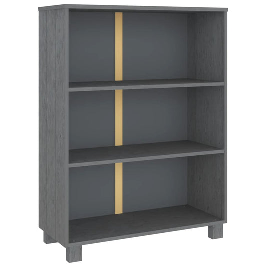 Book Cabinet HAMAR Dark Grey 85x35x112 cm Solid Wood Pine Book Cabinet HAMAR Dark Grey 85x35x112 cm Solid Wood Pine