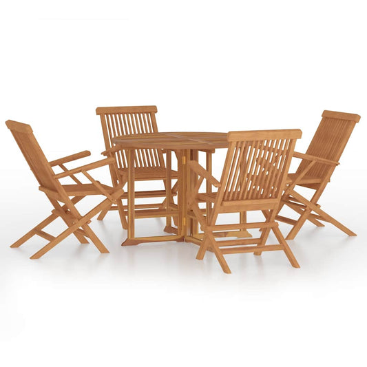 5 Piece Folding Outdoor Dining Set Solid Wood Teak 5 Piece Folding Outdoor Dining Set Solid Wood Teak