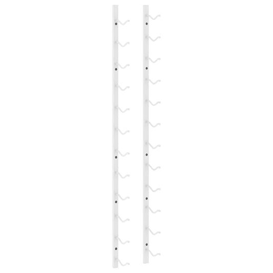 Wall Mounted Wine Rack for 12 Bottles White Iron Wall Mounted Wine Rack for 12 Bottles White Iron