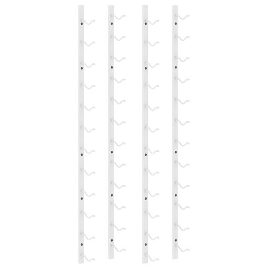 Wall Mounted Wine Rack for 12 Bottles 2 pcs White Iron Wall Mounted Wine Rack for 12 Bottles 2 pcs White Iron