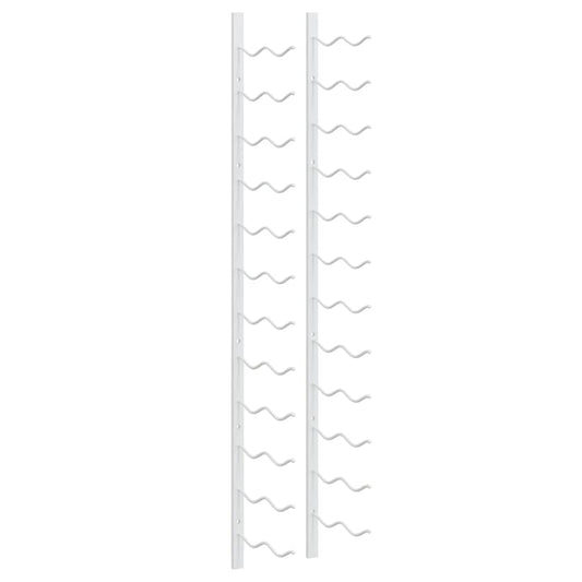 Wall Mounted Wine Rack for 24 Bottles White Iron Wall Mounted Wine Rack for 24 Bottles White Iron
