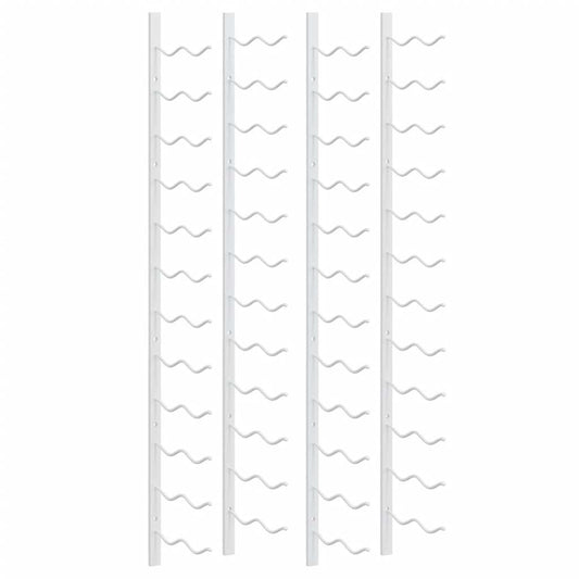 Wall Mounted Wine Rack for 24 Bottles 2 pcs White Iron Wall Mounted Wine Rack for 24 Bottles 2 pcs White Iron