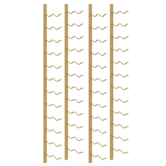 Wall Mounted Wine Rack for 24 Bottles 2 pcs Gold Iron Wall Mounted Wine Rack for 24 Bottles 2 pcs Gold Iron