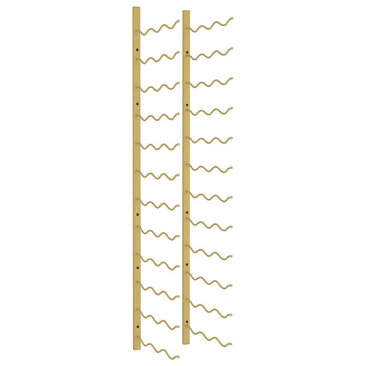 Wall Mounted Wine Rack for 36 Bottles Gold Iron Wall Mounted Wine Rack for 36 Bottles Gold Iron