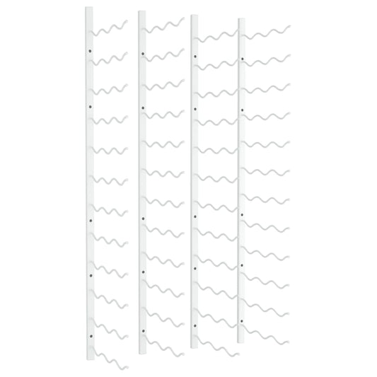 Wall Mounted Wine Rack for 36 Bottles 2 pcs White Iron Wall Mounted Wine Rack for 36 Bottles 2 pcs White Iron