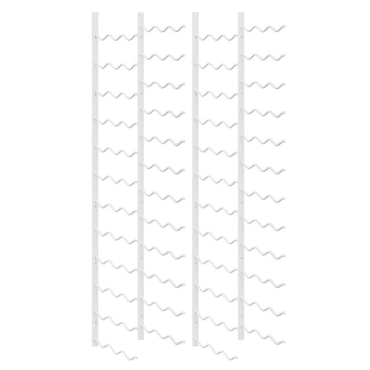 Wall Mounted Wine Rack for 36 Bottles 2 pcs White Iron Wall Mounted Wine Rack for 36 Bottles 2 pcs White Iron