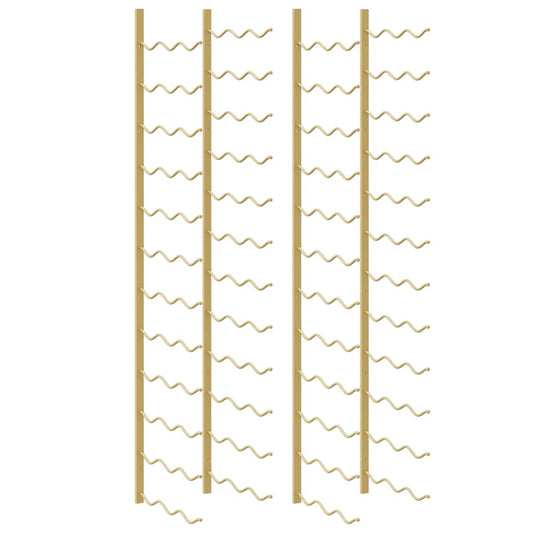 Wall Mounted Wine Rack for 36 Bottles 2 pcs Gold Iron Wall Mounted Wine Rack for 36 Bottles 2 pcs Gold Iron