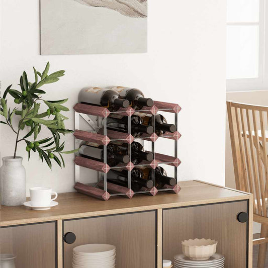 Wine Rack for 12 Bottles Brown Solid Wood Pine Wine Rack for 12 Bottles Brown Solid Wood Pine