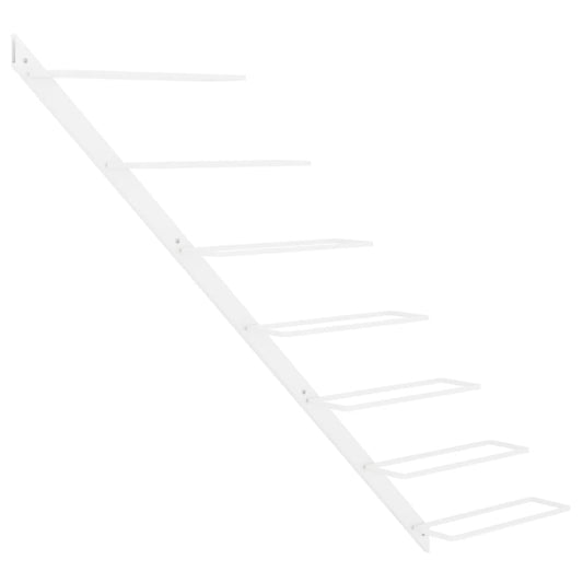 Wall-mounted Wine Rack for 7 Bottles White Metal Wall-mounted Wine Rack for 7 Bottles White Metal