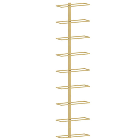 Wall-mounted Wine Rack for 9 Bottles Gold Iron Wall-mounted Wine Rack for 9 Bottles Gold Iron