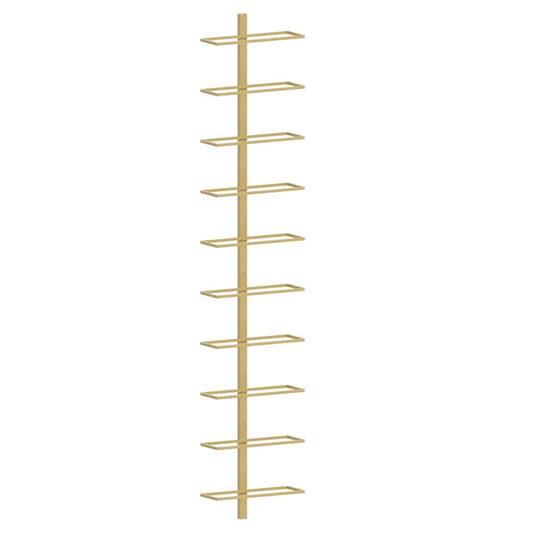 Wall-mounted Wine Rack for 10 Bottles Gold Metal Wall-mounted Wine Rack for 10 Bottles Gold Metal