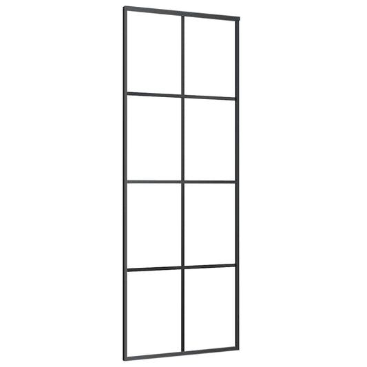151666 vidaXL Sliding Door Black 76x205 cm ESG Glass and Aluminium 151666 vidaXL Sliding Door Black 76x205 cm ESG Glass and Aluminium