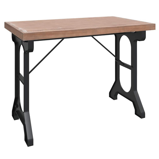 340769 vidaXL Dining Table 110x65x82 cm Solid Wood Fir and Iron 340769 vidaXL Dining Table 110x65x82 cm Solid Wood Fir and Iron