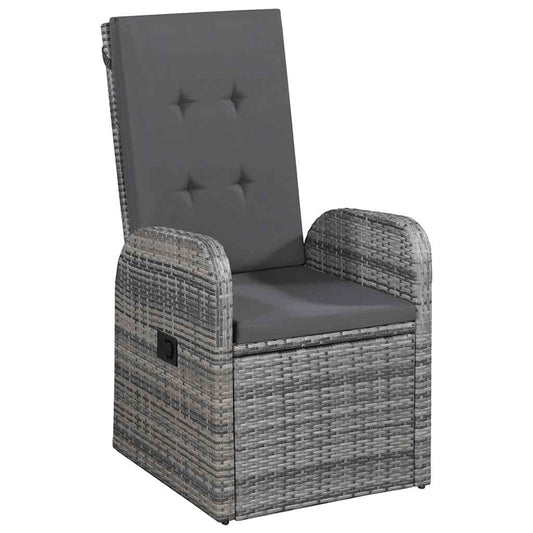 7 Piece Garden Dining Set with Cushions Grey Poly Rattan 7 Piece Garden Dining Set with Cushions Grey Poly Rattan
