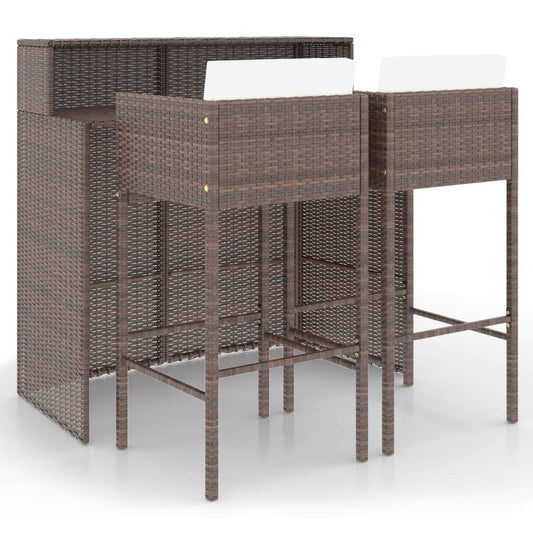 Garden Bar Set | Brown | PE rattan | Medium | Durable | Garden Bar Set Garden Bar Set | Brown | PE rattan | Medium | Durable | Garden Bar Set