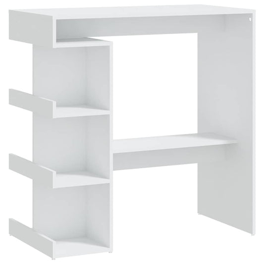 Bar Table with Storage Rack White 100x50x101.5 cm Bar Table with Storage Rack White 100x50x101.5 cm