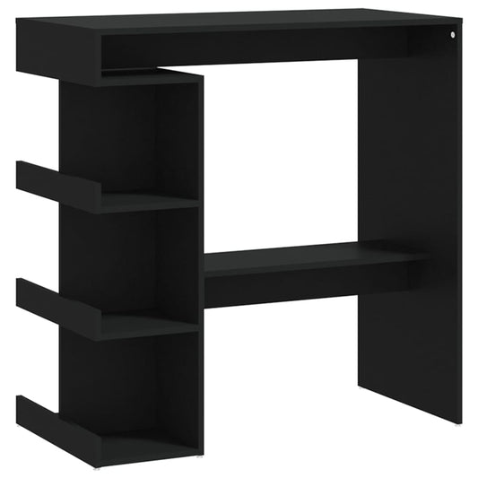 Bar Table with Storage Rack Black 100x50x101.5 cm Engineered Wood Bar Table with Storage Rack Black 100x50x101.5 cm Engineered Wood