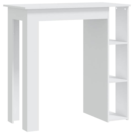 809458 vidaXL Bar Table with Shelf White 102x50x103,5 cm Engineered Wood 809458 vidaXL Bar Table with Shelf White 102x50x103,5 cm Engineered Wood