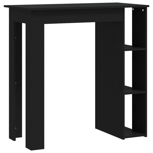 Bar Table with Shelf Black 102x50x103.5 cm Engineered Wood Bar Table with Shelf Black 102x50x103.5 cm Engineered Wood