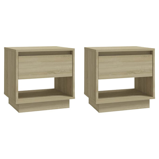 Bedside Cabinets 2 pcs Sonoma Oak 45x34x44 cm Engineered Wood Bedside Cabinets 2 pcs Sonoma Oak 45x34x44 cm Engineered Wood