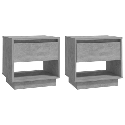Bedside Cabinets 2 pcs Concrete Grey 45x34x44 cm Engineered Wood Bedside Cabinets 2 pcs Concrete Grey 45x34x44 cm Engineered Wood
