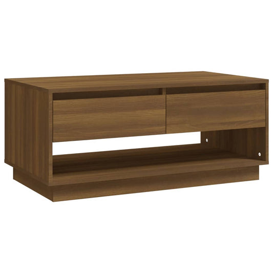Coffee Table Brown Oak 102.5x55x44 cm Engineered Wood Coffee Table Brown Oak 102.5x55x44 cm Engineered Wood