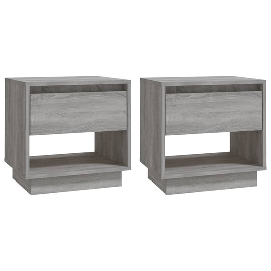 Bedside Cabinets 2 pcs Grey Sonoma 45x34x44 cm Engineered Wood Bedside Cabinets 2 pcs Grey Sonoma 45x34x44 cm Engineered Wood