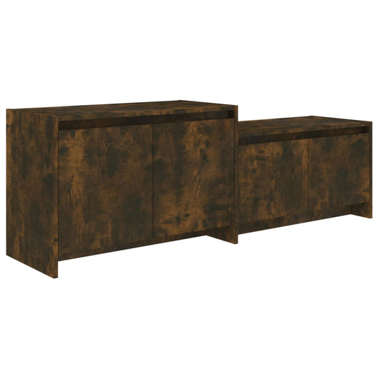 TV Cabinet Smoked Oak 146.5x35x50 cm Engineered Wood TV Cabinet Smoked Oak 146.5x35x50 cm Engineered Wood