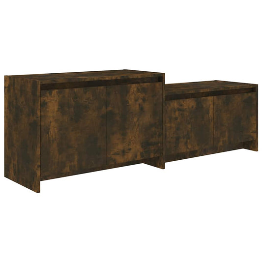 TV Cabinet Smoked Oak 146,5x35x50 cm Engineered Wood TV Cabinet Smoked Oak 146,5x35x50 cm Engineered Wood