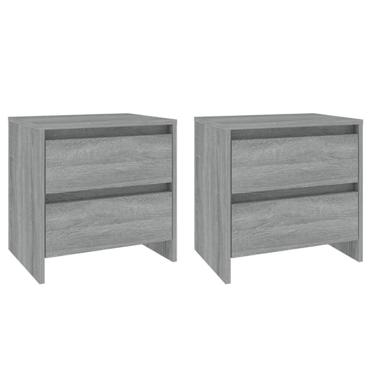 Bedside Cabinets 2 pcs Grey Sonoma 45x34.5x44.5 cm Engineered Wood Bedside Cabinets 2 pcs Grey Sonoma 45x34.5x44.5 cm Engineered Wood