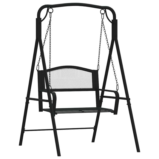 318832 vidaXL Swing Bench 124 cm Black Steel 318832 vidaXL Swing Bench 124 cm Black Steel