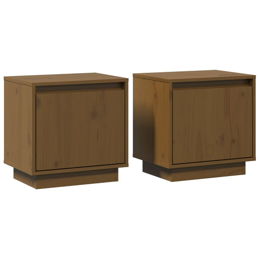 Bedside Cabinets 2 pcs Honey Brown 40x30x40 cm Solid Wood Pine Bedside Cabinets 2 pcs Honey Brown 40x30x40 cm Solid Wood Pine