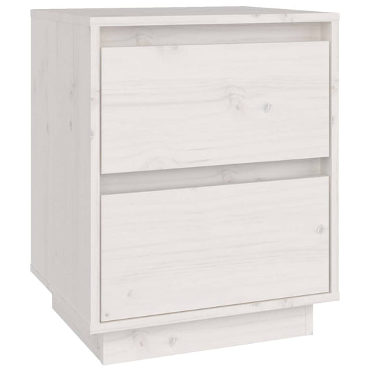 Bedside Cabinet White 40x35x50 cm Solid Wood Pine Bedside Cabinet White 40x35x50 cm Solid Wood Pine