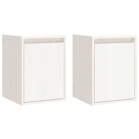 Wall Cabinets 2 pcs White 30x30x40 cm Solid Wood Pine Wall Cabinets 2 pcs White 30x30x40 cm Solid Wood Pine