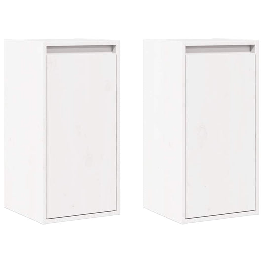 Wall Cabinets 2 pcs White 30x30x60 cm Solid Wood Pine Wall Cabinets 2 pcs White 30x30x60 cm Solid Wood Pine
