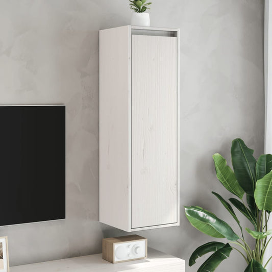 Wall Cabinet White 30x30x100 cm Solid Pinewood Wall Cabinet White 30x30x100 cm Solid Pinewood