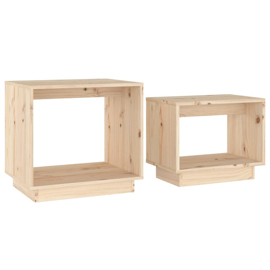 Nesting Coffee Tables 2 pcs Solid Wood Pine Nesting Coffee Tables 2 pcs Solid Wood Pine