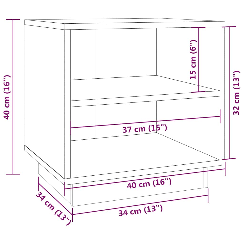 Bedside Cabinets 2 pcs Honey Brown 40x34x40 cm Solid Wood Pine