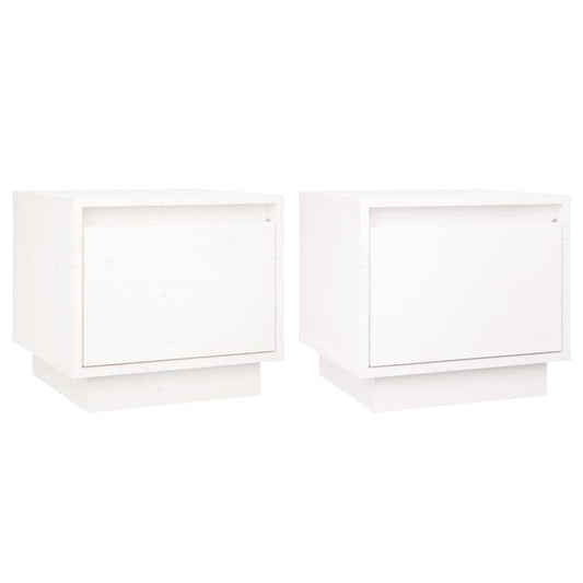 Bedside Cabinets 2 pcs White 35x34x32 cm Solid Wood Pine Bedside Cabinets 2 pcs White 35x34x32 cm Solid Wood Pine