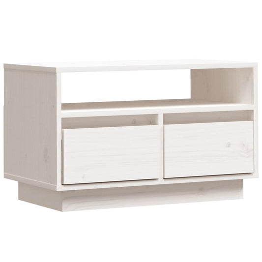 TV Cabinet White 60x35x37 cm Solid Wood Pine TV Cabinet White 60x35x37 cm Solid Wood Pine