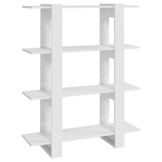 Book Cabinet/Room Divider High Gloss White 100x30x123.5 cm Book Cabinet/Room Divider High Gloss White 100x30x123.5 cm
