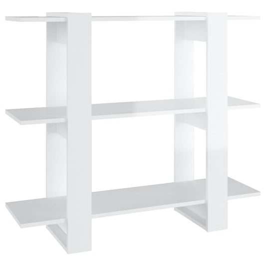Book Cabinet/Room Divider High Gloss White 100x30x87 cm Book Cabinet/Room Divider High Gloss White 100x30x87 cm