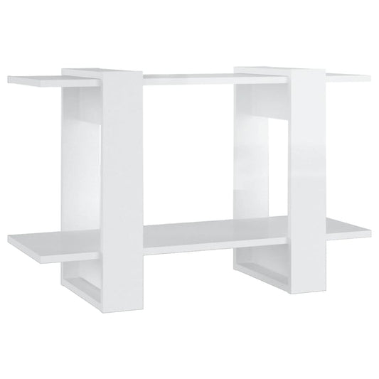 Book Cabinet/Room Divider High Gloss White 80x30x51 cm Book Cabinet/Room Divider High Gloss White 80x30x51 cm