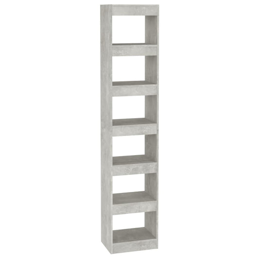 Book Cabinet/Room Divider Concrete Grey 40x30x198 cm Book Cabinet/Room Divider Concrete Grey 40x30x198 cm