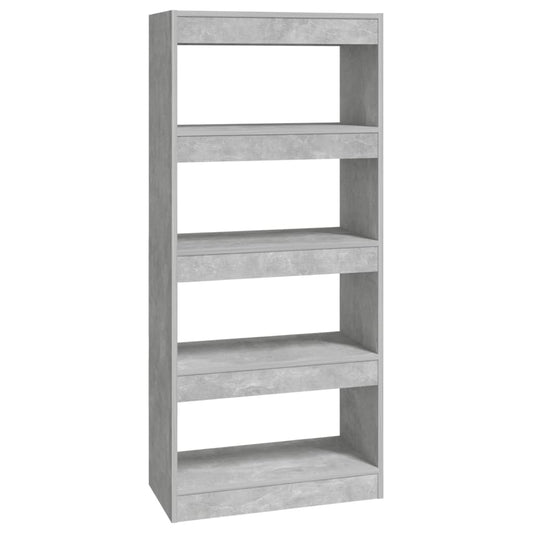Book Cabinet/Room Divider Concrete Grey 60x30x135 cm Engineered Wood Book Cabinet/Room Divider Concrete Grey 60x30x135 cm Engineered Wood