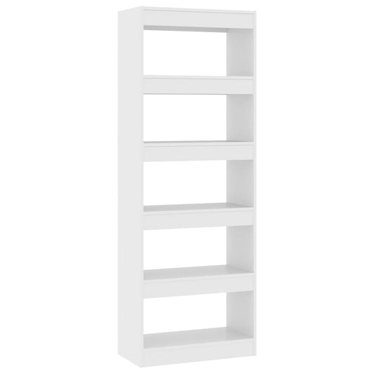 Book Cabinet/Room Divider White 60x30x166 cm Engineered Wood Book Cabinet/Room Divider White 60x30x166 cm Engineered Wood