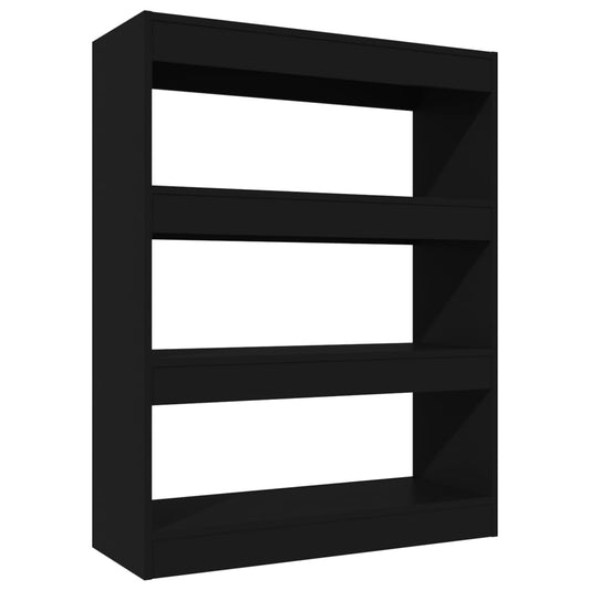 Book Cabinet/Room Divider Black 80x30x103 cm Engineered wood Book Cabinet/Room Divider Black 80x30x103 cm Engineered wood
