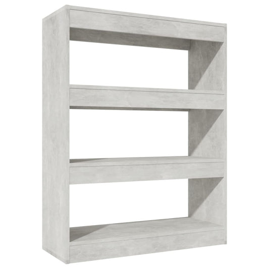 Book Cabinet/Room Divider Concrete Grey 80x30x103 cm Engineered wood Book Cabinet/Room Divider Concrete Grey 80x30x103 cm Engineered wood