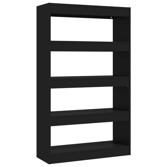Book Cabinet/Room Divider Black 80x30x135 cm Engineered Wood Book Cabinet/Room Divider Black 80x30x135 cm Engineered Wood