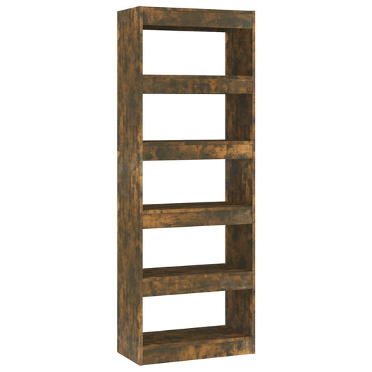 Book Cabinet/Room Divider Smoked Oak 60x30x166 cm Engineered Wood Book Cabinet/Room Divider Smoked Oak 60x30x166 cm Engineered Wood